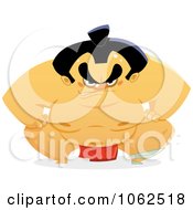 Clipart Tough Sumo Wrestler Royalty Free Vector Illustration