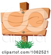 Clipart Posterd Wood Sign Royalty Free Vector Illustration