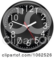 Clipart Black Wall Clock Royalty Free Vector Illustration