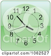 Clipart Green Wall Clock Royalty Free Vector Illustration