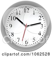 Clipart Silver Wall Clock 2 Royalty Free Vector Illustration