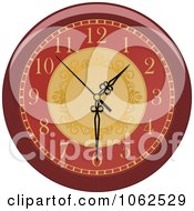 Clipart Red Wall Clock Royalty Free Vector Illustration