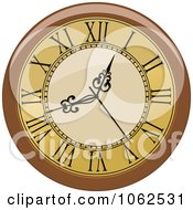 Clipart Brown Wall Clock Royalty Free Vector Illustration