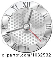 Clipart Silver Wall Clock 3 Royalty Free Vector Illustration
