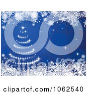 Poster, Art Print Of Blue Christmas Tree Background 3