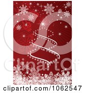 Poster, Art Print Of Red Christmas Tree Background 1