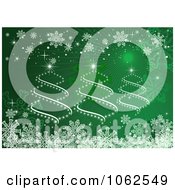 Clipart Green Christmas Tree Background Royalty Free Vector Illustration