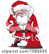 Clipart Santa With His Bag Royalty Free Vector Illustration