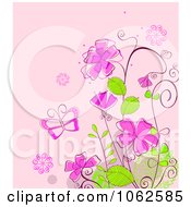 Poster, Art Print Of Pink Floral Background 14