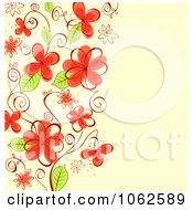Clipart Beige Floral Background Royalty Free Vector Clip Art Illustration