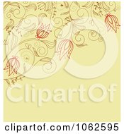Clipart Tan Floral Background 2 Royalty Free Vector Clip Art Illustration