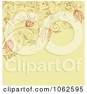 Poster, Art Print Of Tan Floral Background 2