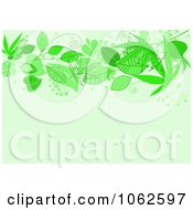 Clipart Green Floral Background 5 Royalty Free Vector Illustration