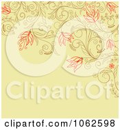 Poster, Art Print Of Tan Floral Background 1