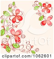 Poster, Art Print Of Pink Floral Background 16