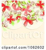 Poster, Art Print Of Pink Floral Background 9