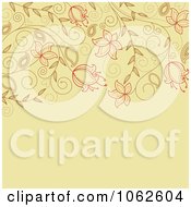 Clipart Tan Floral Background 3 Royalty Free Vector Clip Art Illustration