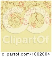 Poster, Art Print Of Tan Floral Background 3