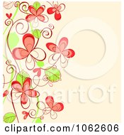 Poster, Art Print Of Pink Floral Background 15