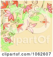 Poster, Art Print Of Pink Floral Background 11