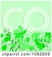 Poster, Art Print Of Green Floral Background 7