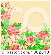 Poster, Art Print Of Pink Floral Background 13
