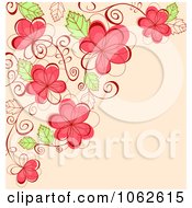 Poster, Art Print Of Pink Floral Background 20