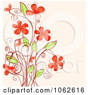 Poster, Art Print Of Pink Floral Background 18