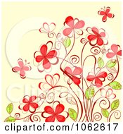 Poster, Art Print Of Pink Floral Background 17