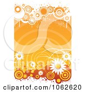 Poster, Art Print Of Orange Floral Background 2