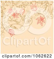Poster, Art Print Of Pink Floral Background 7