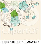 Poster, Art Print Of Pink Floral Background 5