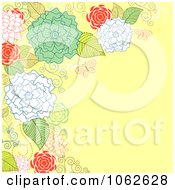 Clipart Yellow Floral Background 1 Royalty Free Vector Illustration