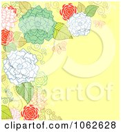 Poster, Art Print Of Yellow Floral Background 1