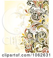 Poster, Art Print Of Beige Floral Background 2