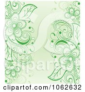 Clipart Green Floral Background 1 Royalty Free Vector Illustration