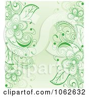 Poster, Art Print Of Green Floral Background 1