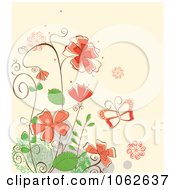 Poster, Art Print Of Pink Floral Background 3