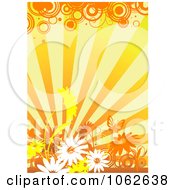 Poster, Art Print Of Orange Floral Background 7