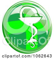 Clipart Green Caduceus Royalty Free Vector Illustration