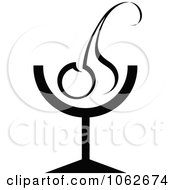 Clipart Cocktail In Black And White 2 Royalty Free Vector Illustration