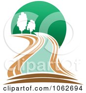 Clipart Nature And River Logo 2 Royalty Free Vector Illustration