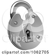 Clipart 3d Round Padlock Royalty Free Vector Illustration by Vector Tradition SM