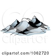 Clipart Mountain Logo 3 Royalty Free Vector Illustration