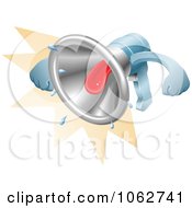 Clipart 3d Spitting Megaphone Royalty Free Vector Illustration