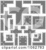 Poster, Art Print Of Celtic Borders And Crosses Digital Collage
