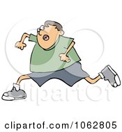 Clipart Boy Running Scared Royalty Free Vector Illustration