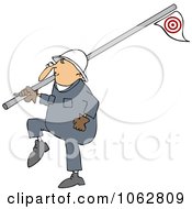 Poster, Art Print Of Worker Carrying A Pipe
