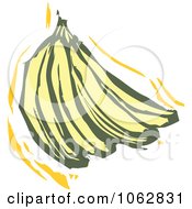 Poster, Art Print Of Woodcut Styled Bananas