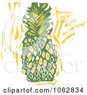 Woodcut Styled Pineapple